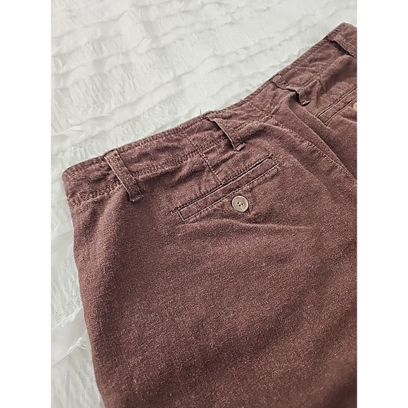 APT.9 Wide Leg Brown Linen Blend Capri Gaucho Pants Size 10 Cropped Casual Boho - Picture 13 of 13